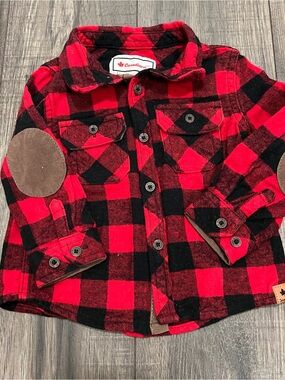Canadian Red and Black Buffalo Plaid Shirt-Jacket